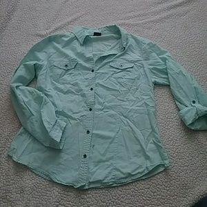 Mint Green Button Up